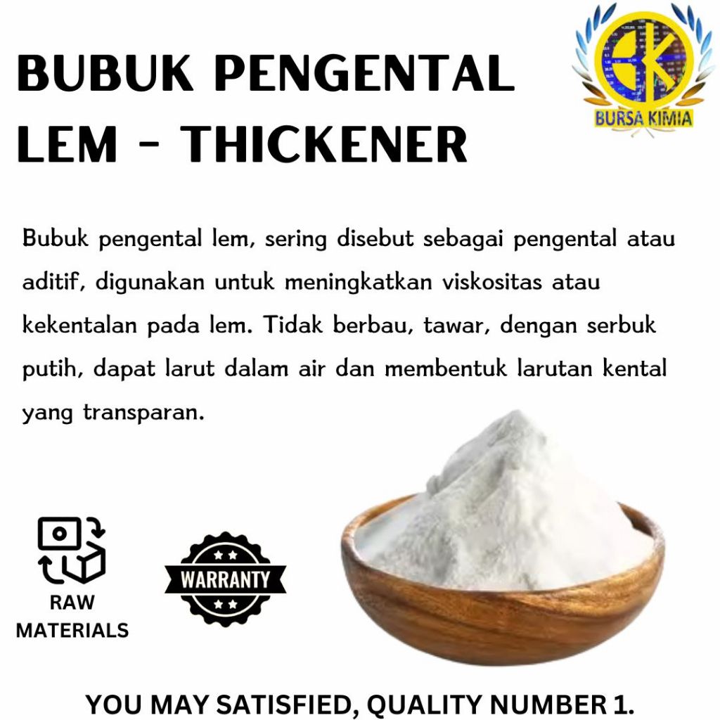 

Bubuk Pengental Lem 1kg Thickener / Powder Pengental Cellulose Ether 1kg