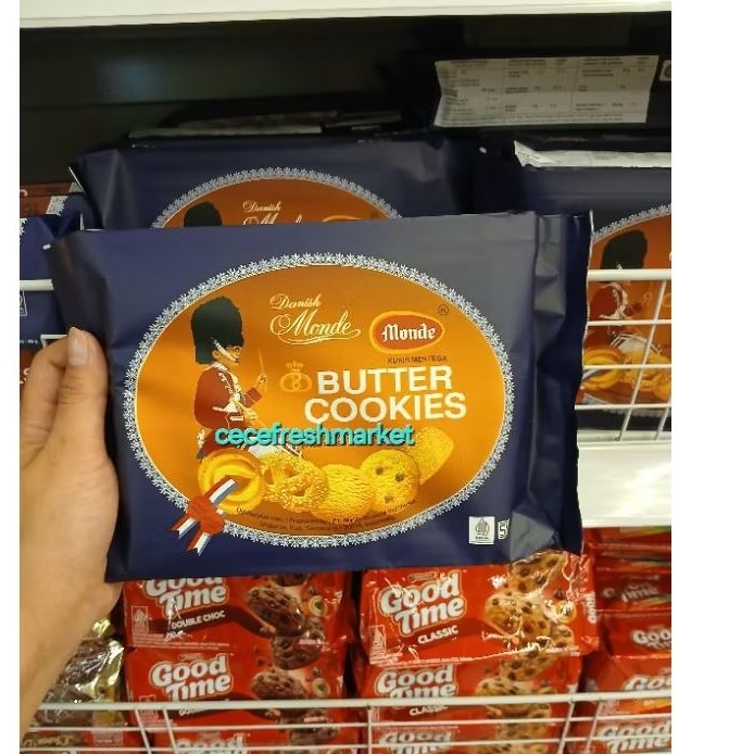 Jual butter cookies monde blue butter cookies pack kecil