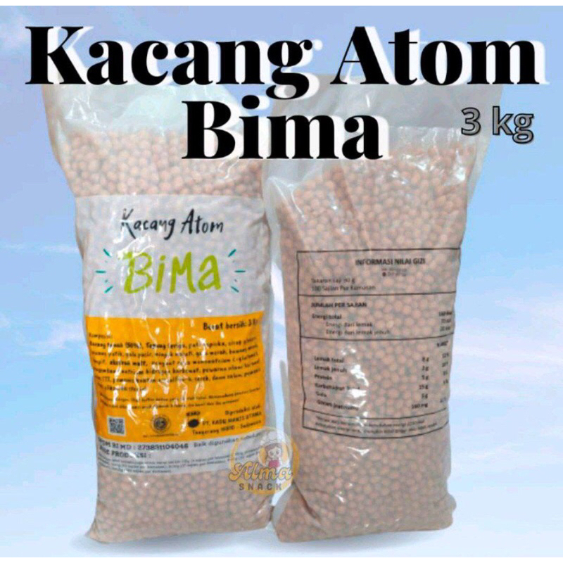 

BN- Kacang Atom Bima 3kg/Ball/ Kacang Telur