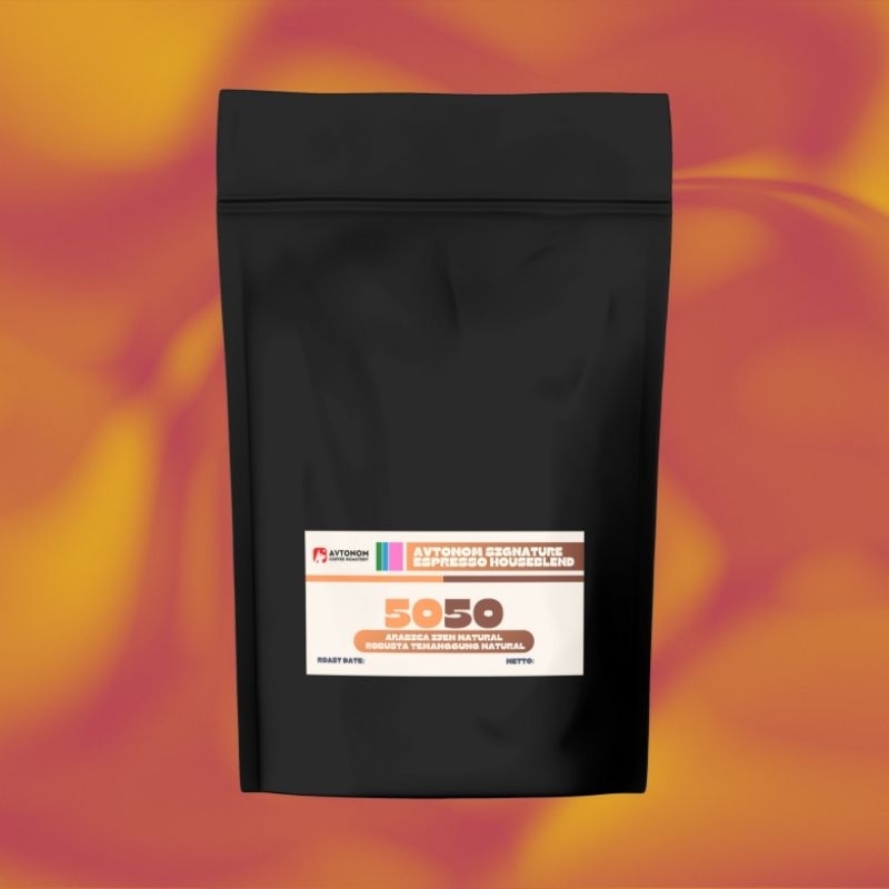 

5050 Biji Kopi House Blend Robusta Arabica 50:50 Bahan Espresso Es Kopi Susu