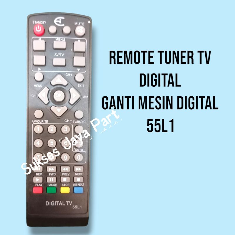 Remote TV Digital Ganti mesin Remote Tuner Digital TV T2