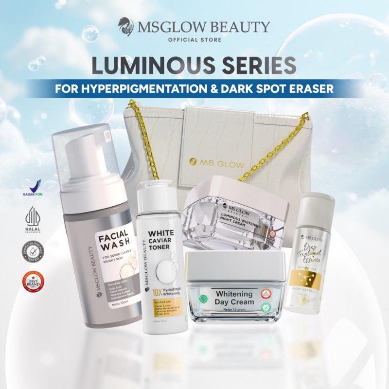 MS GLOW - Paket WHITENING LUMINOUS ( white caviar toner)