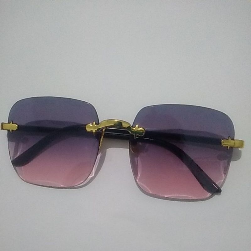 kacamata hitam kacamata tanpa bingkai