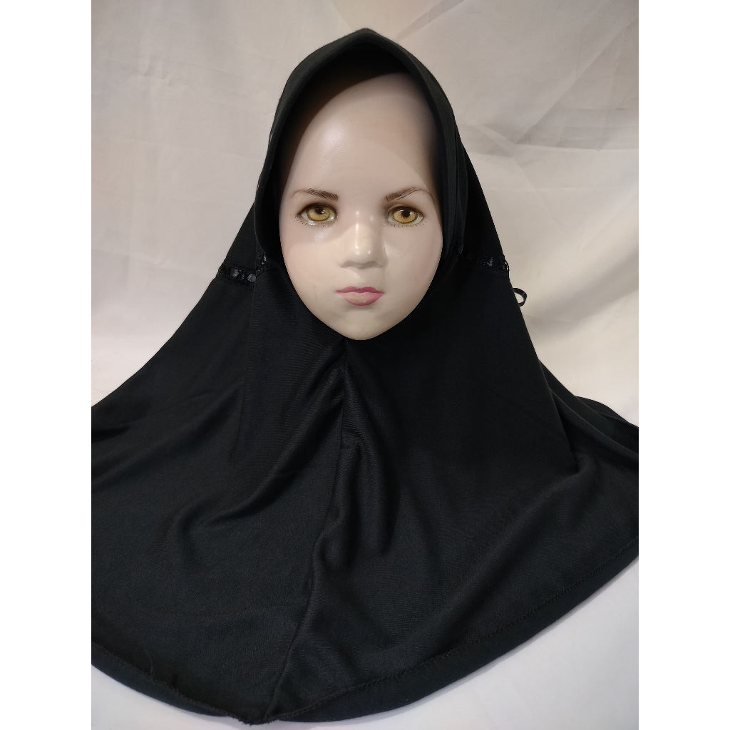 HIJAB / JILBAB SEKOLAH HITAM PUTIH/ RABBANI KW SEKOLAH SD