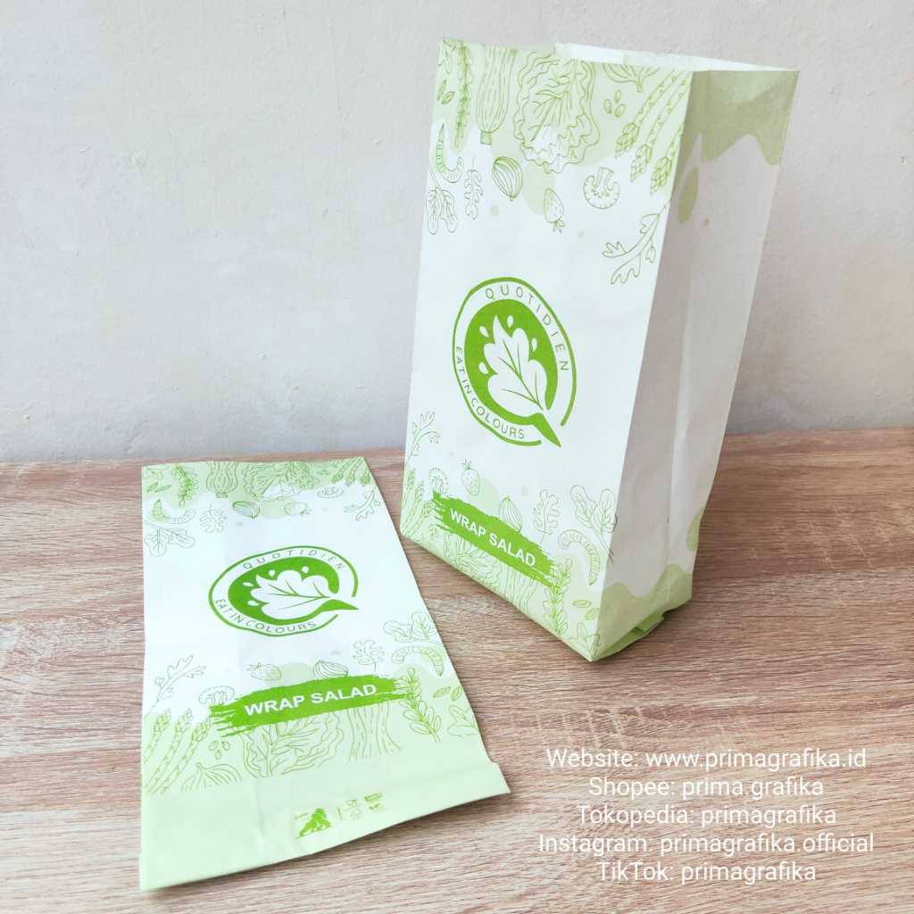 

Custom Paper Bag Foodgrade Size 12,5 x 8 x 24 - Paperbag / Kantong Kertas / Kemasan / Packaging