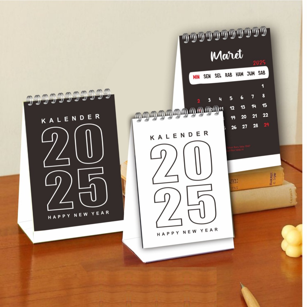 

Kalender mini 2025 kalender duduk meja mini lucu