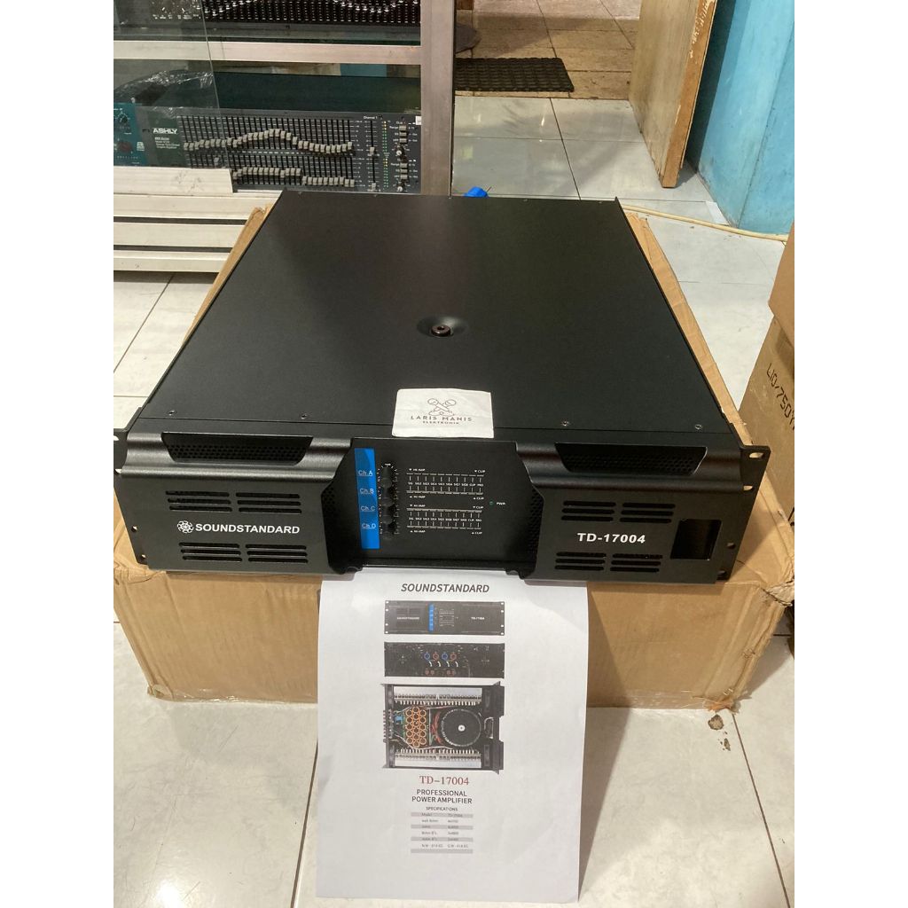Power Amplifier Soundstandard TD17004 TD-17004 TD 17004 Original Panel 3U 1700 Watt 4 Chanel 4CH Cla