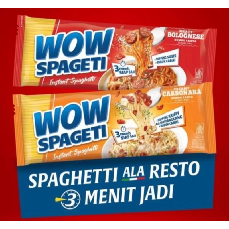 

Wow Spageti Instan Carbonara Bolognese 88 g