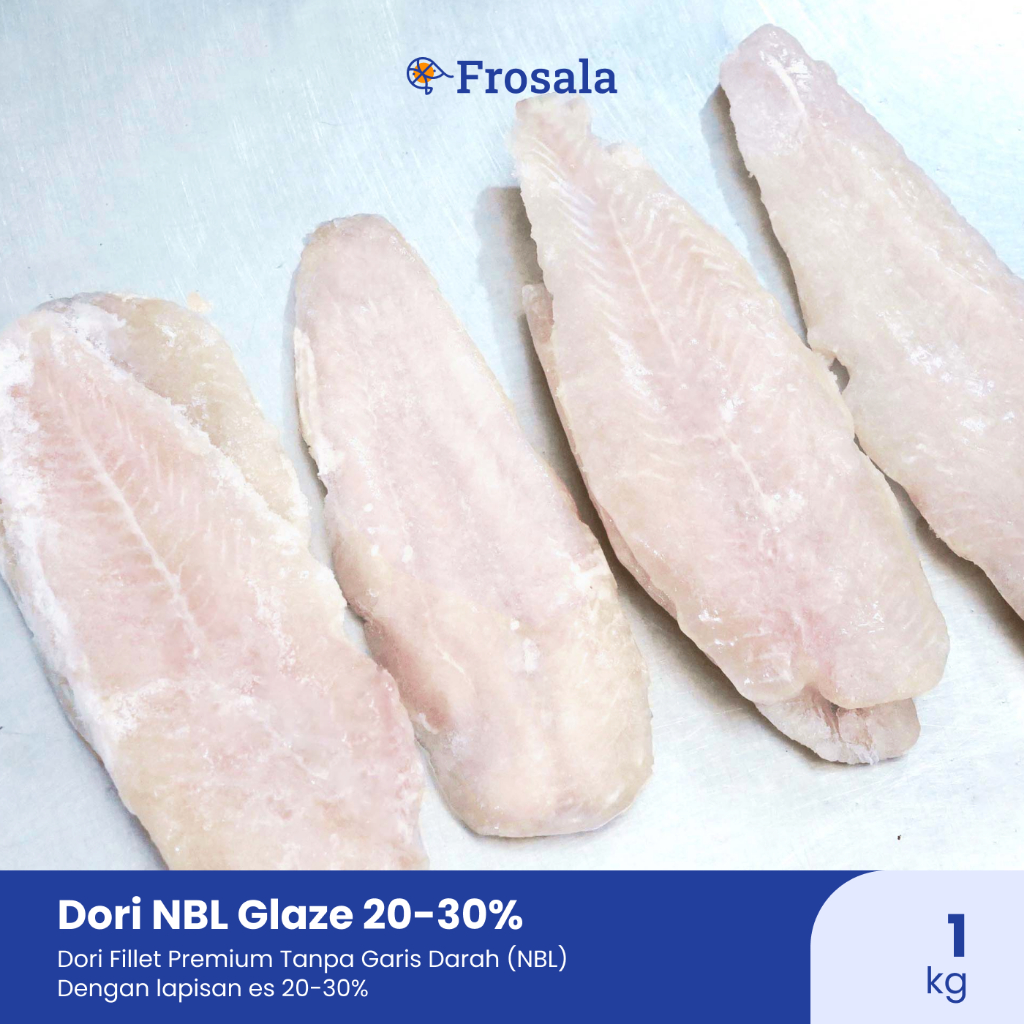 

Ikan Dori Fillet Tanpa Garis Darah (NBL) Frosala Premium Frozen Beku kemasan 1 kg