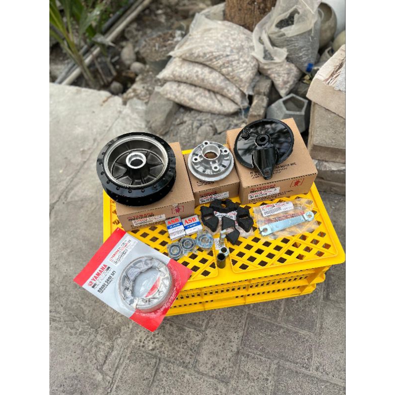 TROMOL BELAKANG KING PNP SET GLMP CB TIGER/ Tromol King RX King Set Hitam Silver PNP