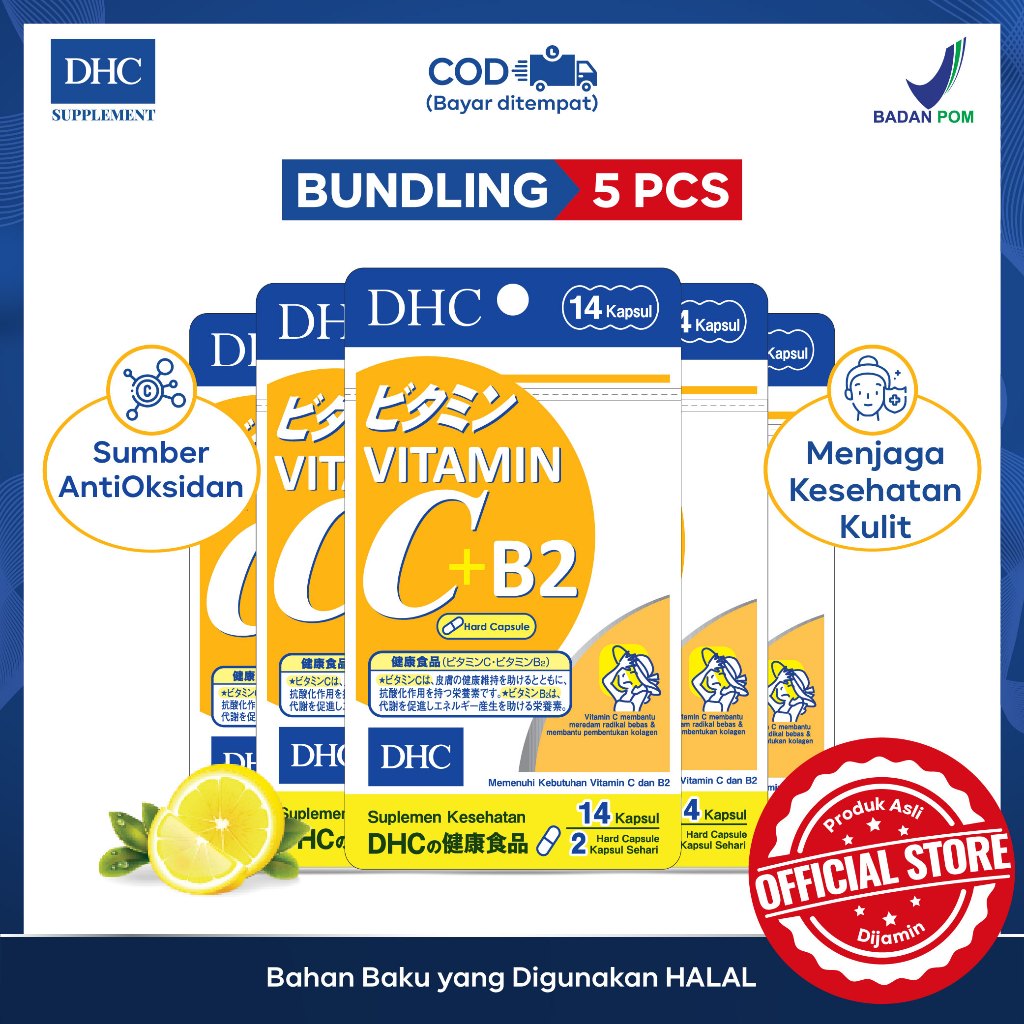 Paket Bundling DHC Vitamin C + B2 isi 5pcs