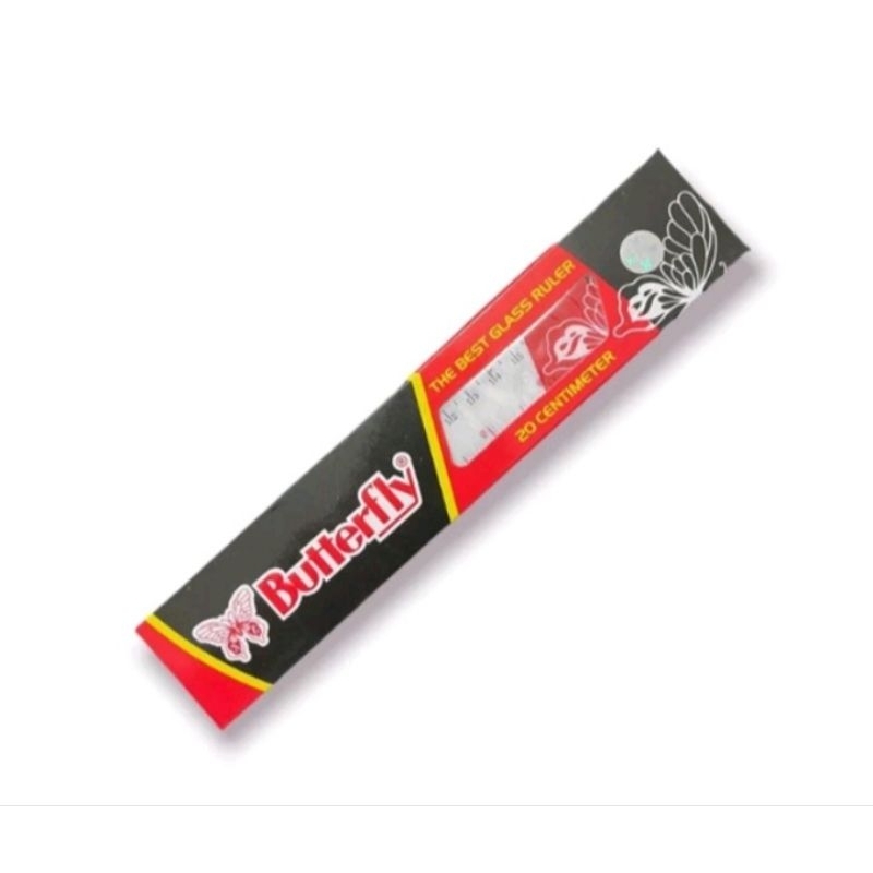 

Penggaris/Mistar Butterfly 20cm (1 Lusin/12 Penggaris)