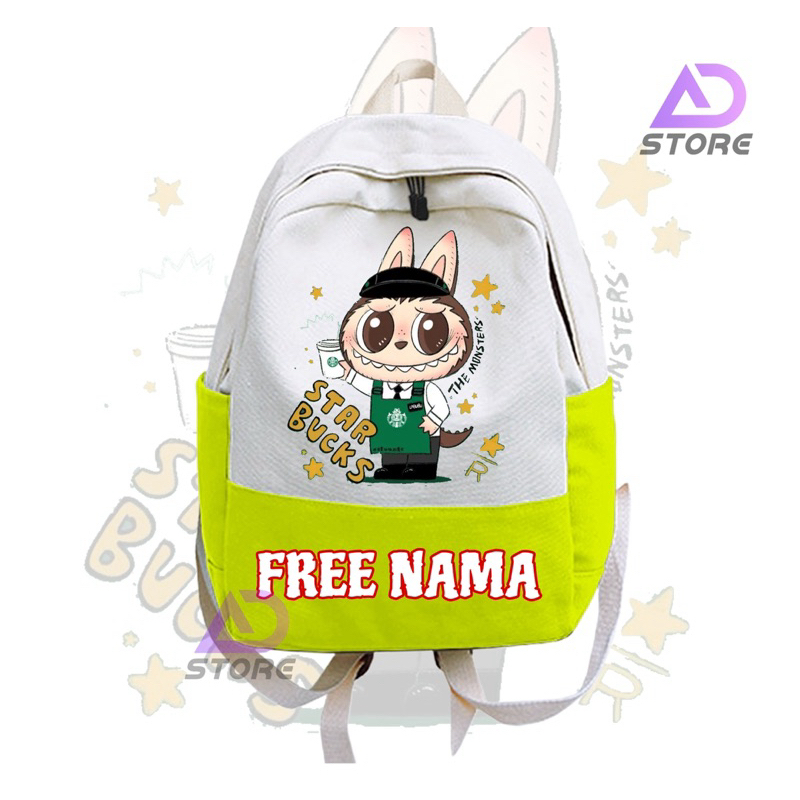 Ransel Anak // Tas Ranse Gendong Karakter Untuk Anak-anak Gambar Kartun The Monsters Labubu Starbuck