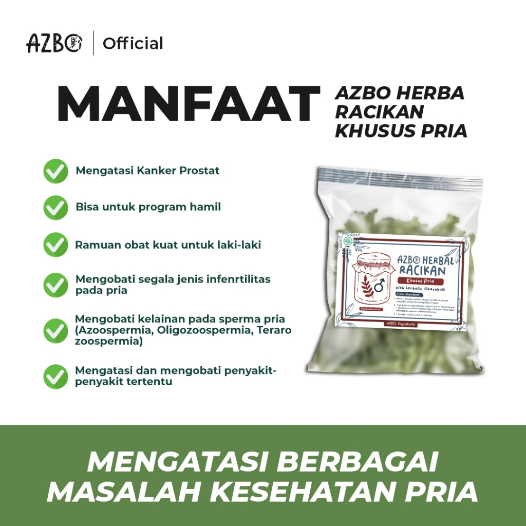 

AZBO HERBAL RACIKAN KHUSUS PRIA - 1 BOX