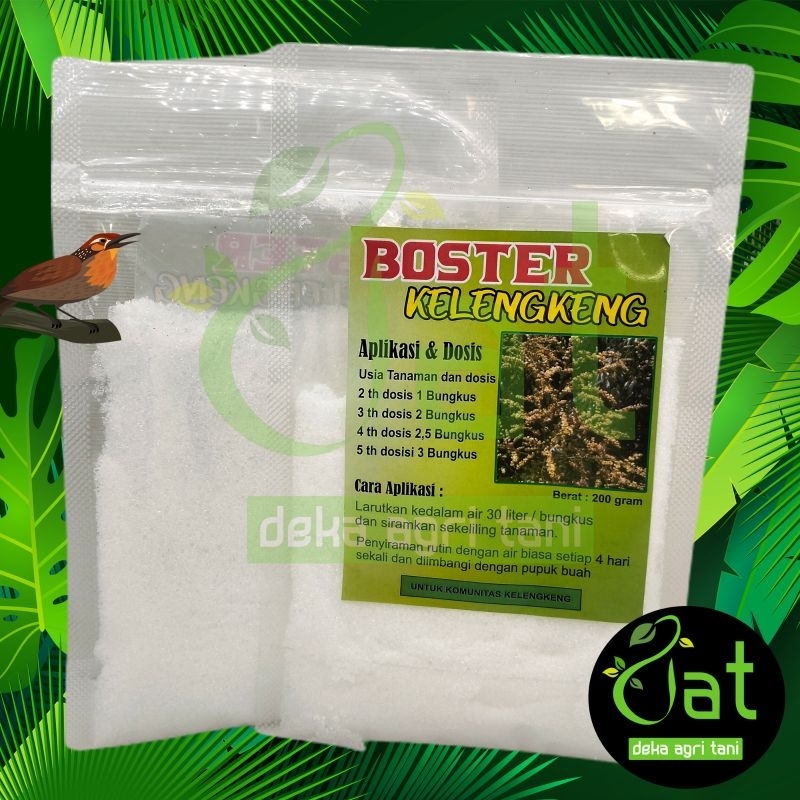 PROMO PUPUK BOSTER KELENGKENG 200 GRAM bahan aktif Naclo3 pemacu buah kelengkeng