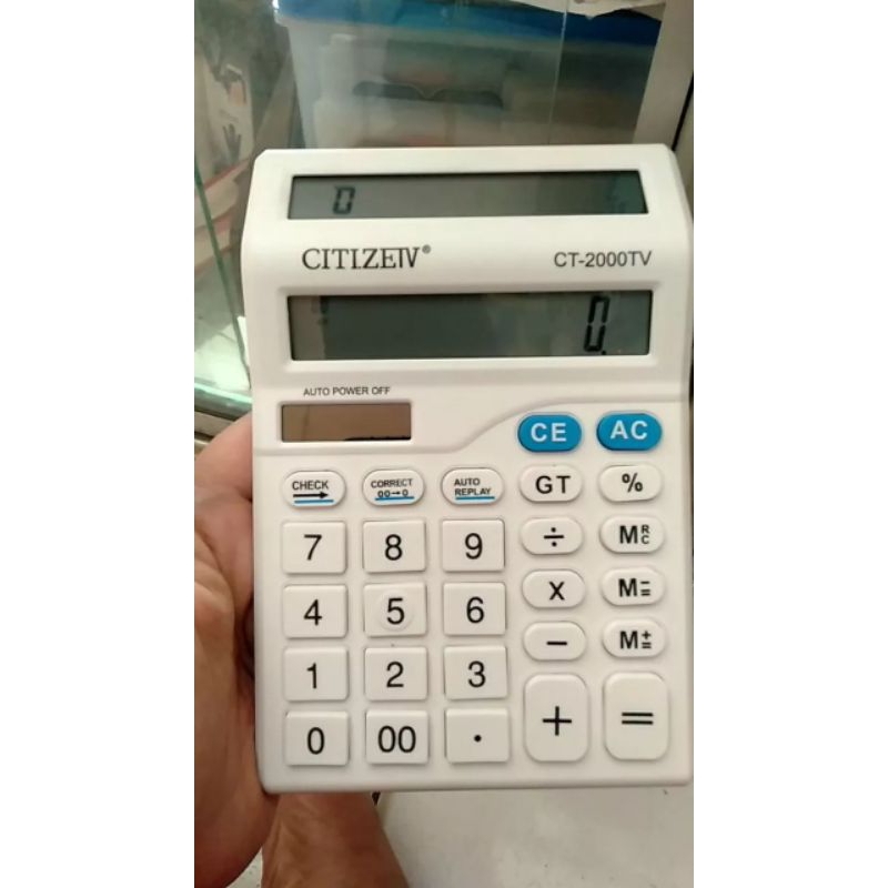 

[JIB] BAYAR DI TEMPAT Calculator Kalkulator 2 Layar CT-2000TV 12 Digit - Calculator Check Dual 2