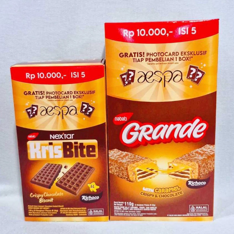 

Nabati Nextar KrisBite x AESPA Crispy Chocolate Biscuit Richoco