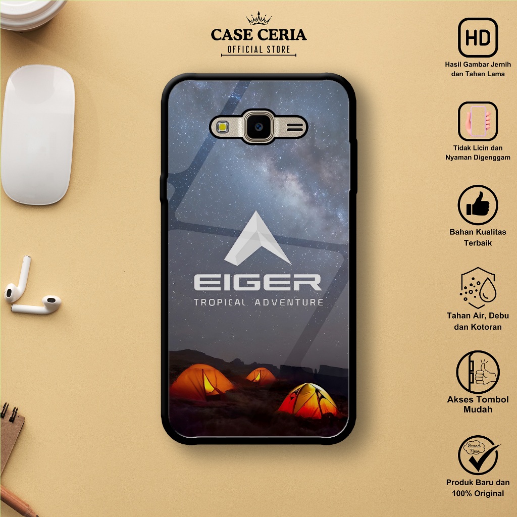 Case SAMSUNG J2 PRIME - Casing SAMSUNG J2 PRIME Motif Brand Outdoor - Silikon Case - Softcase Glass