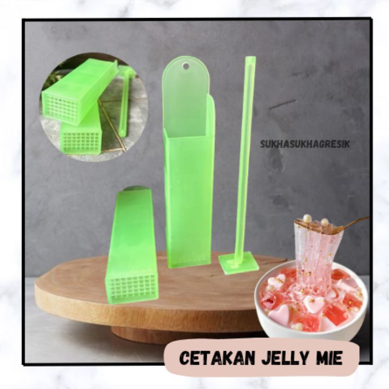 

CETAKAN JELLY MIE Alat Serut Dorong Mencetak Jelly Pemotong Puding Mie Jelly Noodle Maker