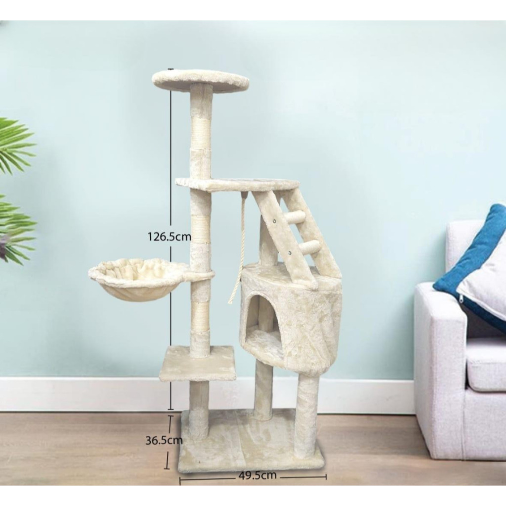 Cat Tower 4| Rumah Kucing Tingkat| Cat Tree House| Tower Kucing| Cat Condo