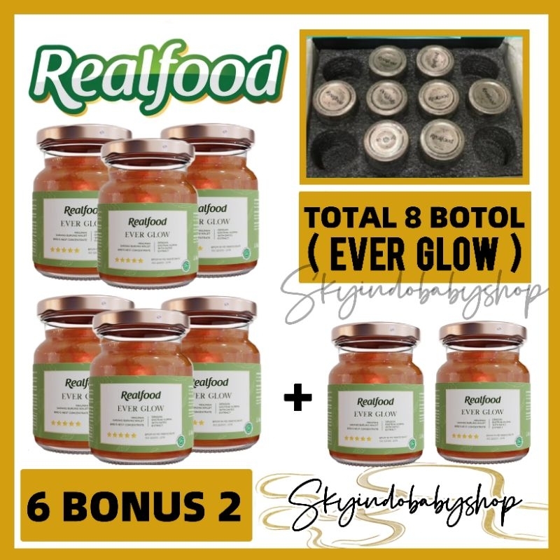 

Realfood Ever Glow ( 6 Bonus 2 ) Minuman Sarang Burung Walet Bpom Halal