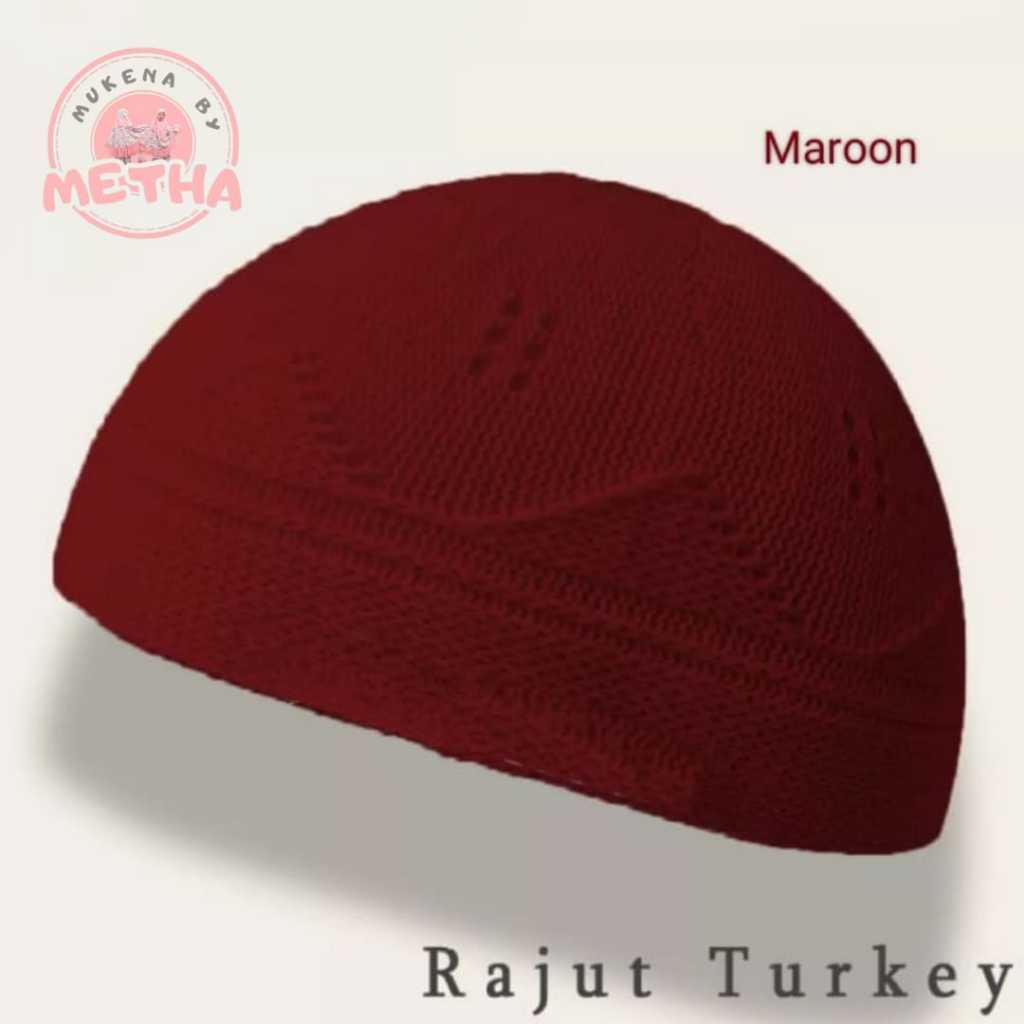 MethaMukena - Peci Rajut Turki/Peci Rajut Polos/Peci Rajut Tebal/Peci Rajut Premium