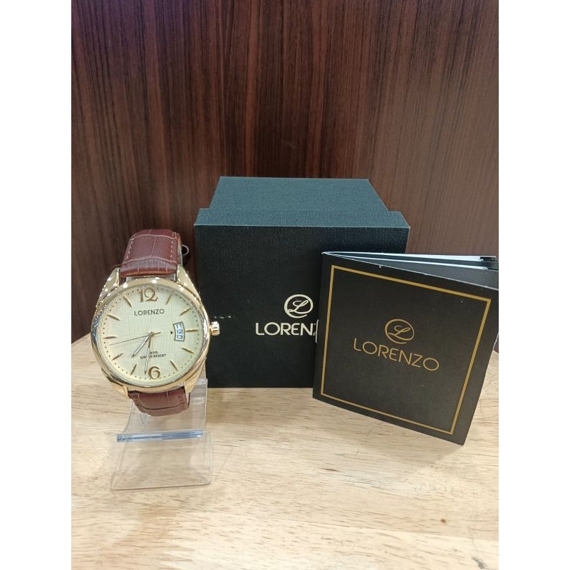 Jam Tangan Pria Lorenzo Original Tali Kulit