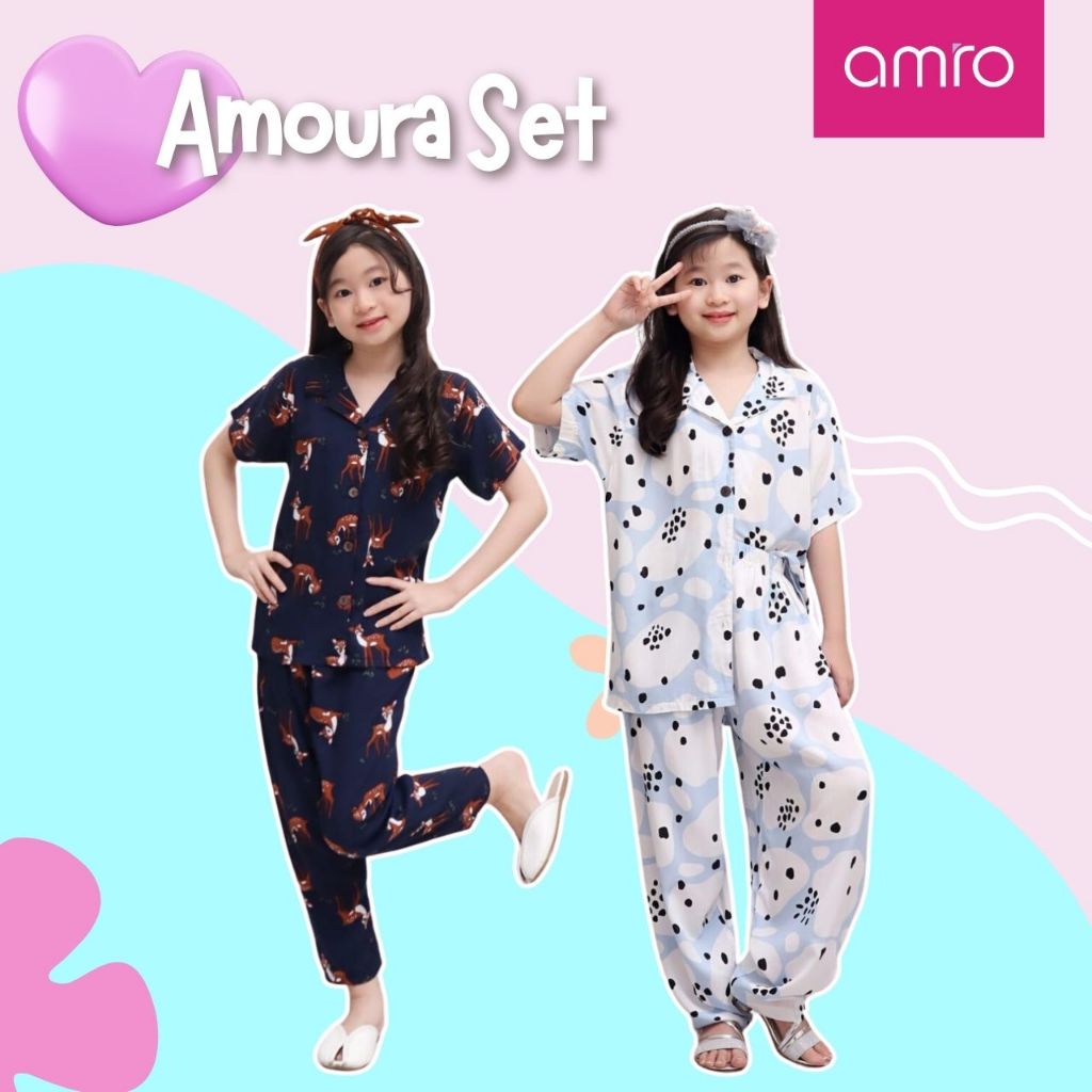 AMRO SLEEPWEAR-AMOURA SET-CP ONE SET-SETELAN ANAK