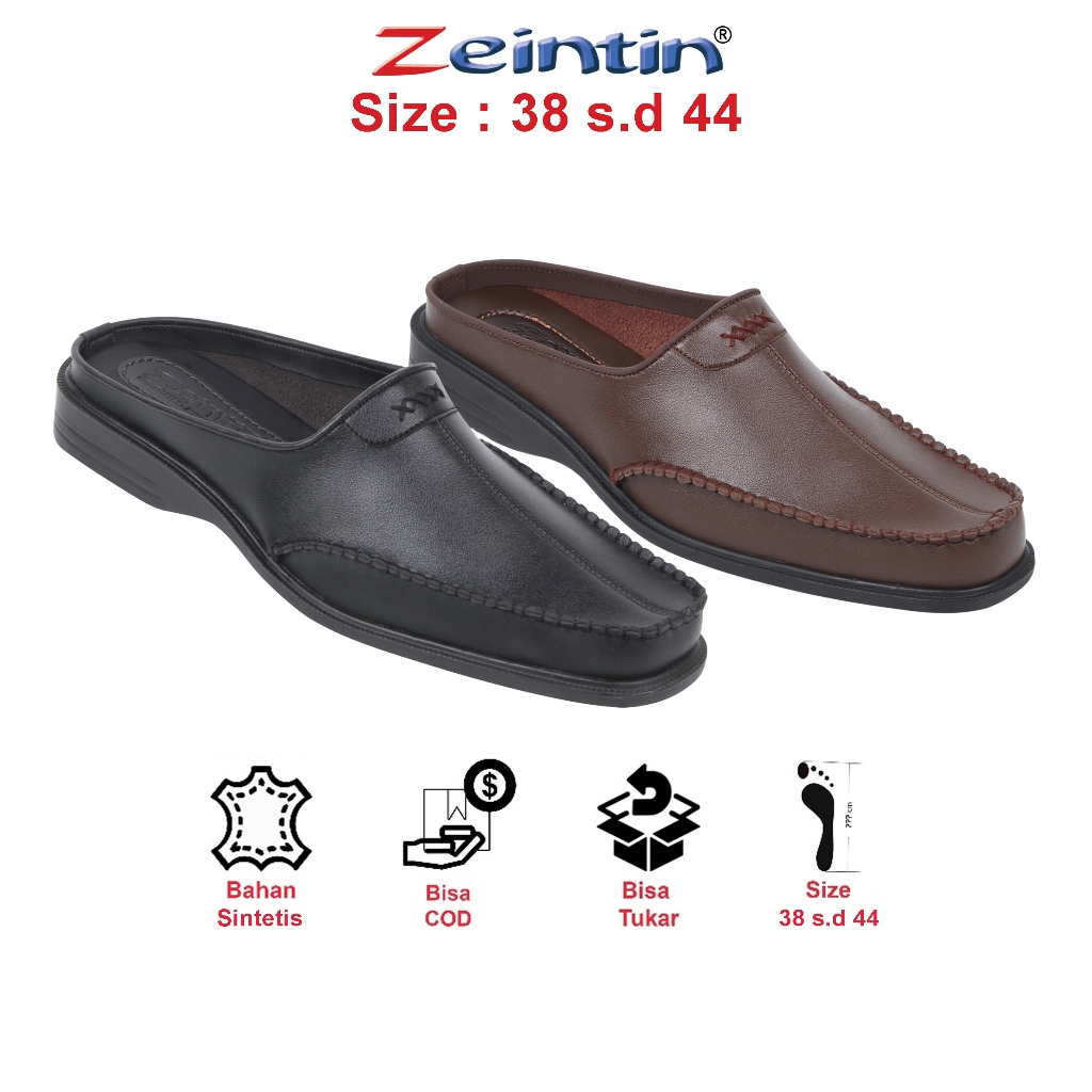 Zeintin - Sandal Selop Pria Bustong Pria Casual Slop Pria Sandal Tutong Sintetis Pria AJ