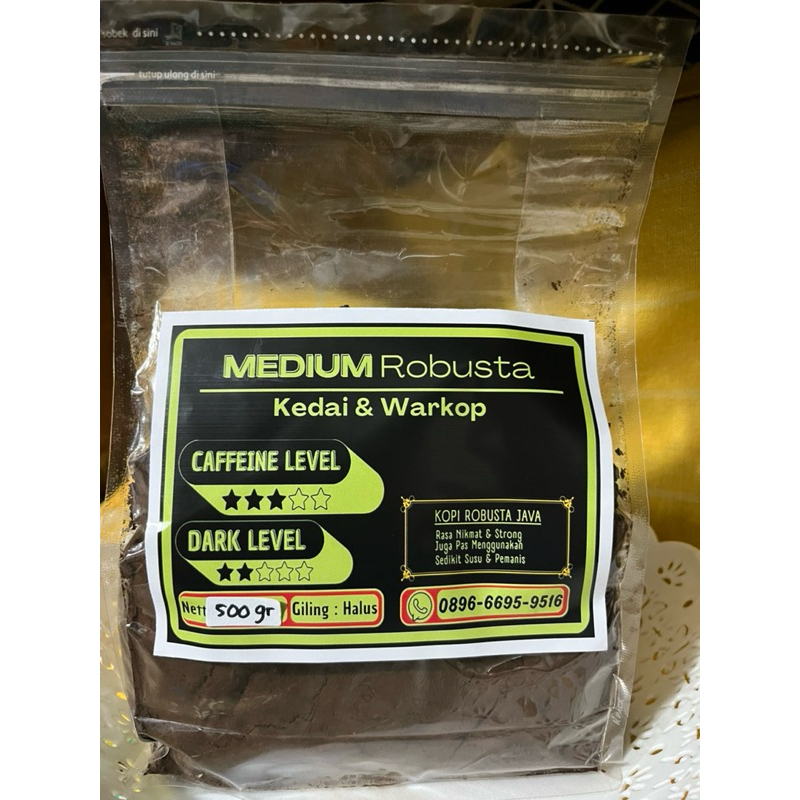 

KOPI MEDIUM ROBUSTA 500gr - ROBUSTA DAMPIT 50% MIX