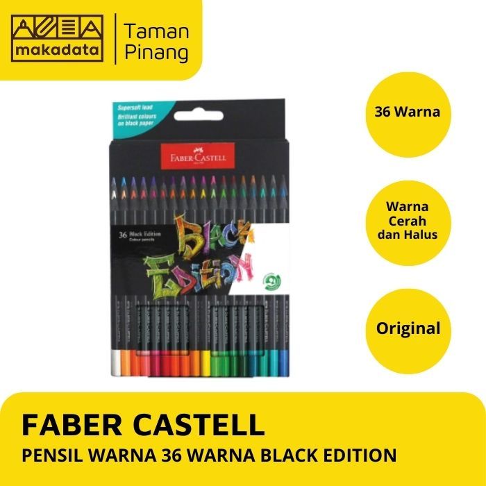 

PENSIL WARNA / COLOUR PENCIL FABER CASTELL 36 WARNA BLACK EDITION