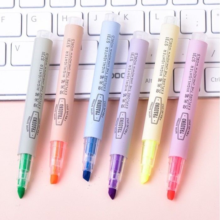 

Deli Highlighter Traound S731 / PCS -Highlighter Warna Warni Mini Deli