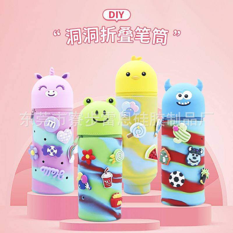 

Tempat Pensil Anak Tempat Pensil Silikon Tempat Pensil 3D Silikon Jibbitz Import ATK212