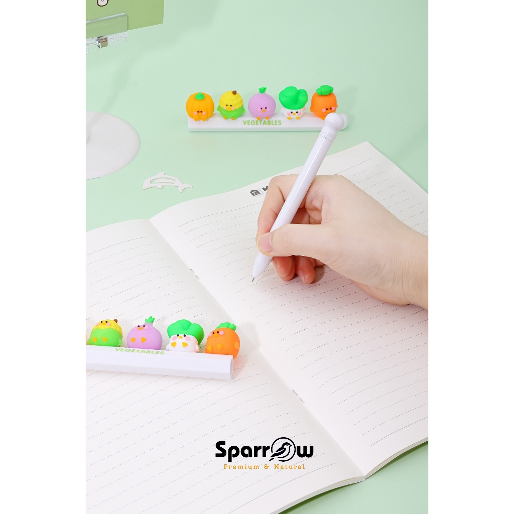 

SPARROW Pen Silikon / Silicone Pen / Pen Karakter Lucu Cantik VEGETABLES (7164)