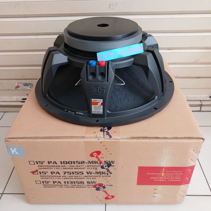 SPEAKER COMPONENT ACR 15 INCH PA-75155 W MK ACR FABULOUS 75155