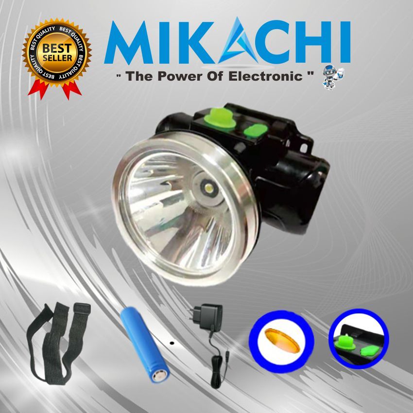 Senter Kepala LED Mikachi 25W Baterai Bisa DiLepas MC-6411