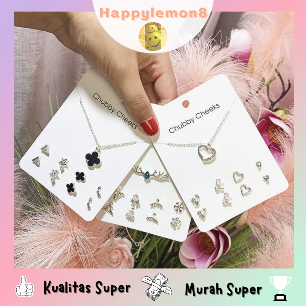 kalung anting set fashion wanita korea/Aksesoris wanita fashion korea