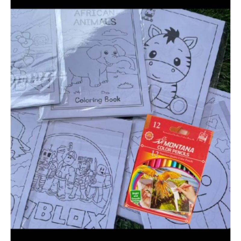 

TERMURAH Paket 50 Lembar Gambar / Kertas Gambar Mewarnai Anak Gratis Pensil Warna