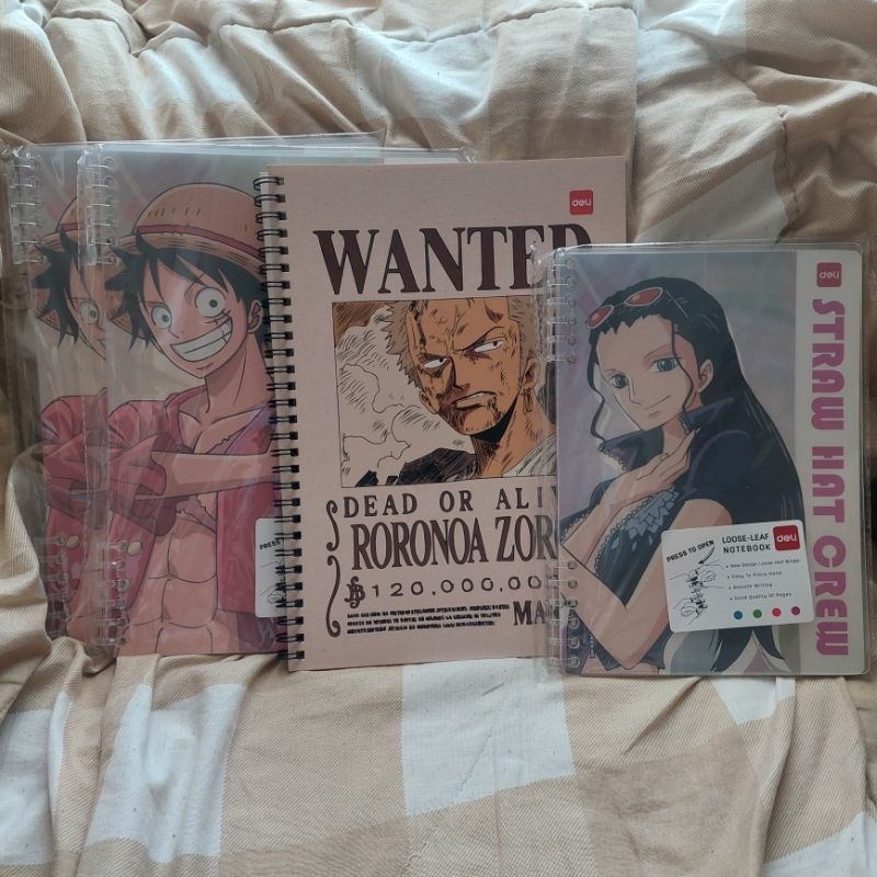 

Deli x One Piece Binder Spiral Notebook B5 A5 Luffy Zoro Robin
