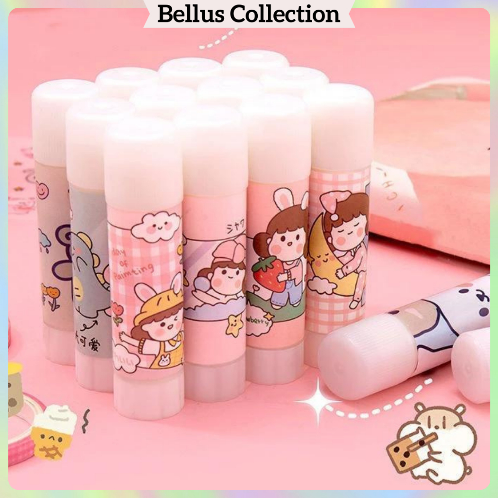

LEM STICK / GLUE STICK KECIL KARTUN LEM KERTAS LEM STIK PUTAR LEM BATANG MOTIF KARTUN ATK MURAH