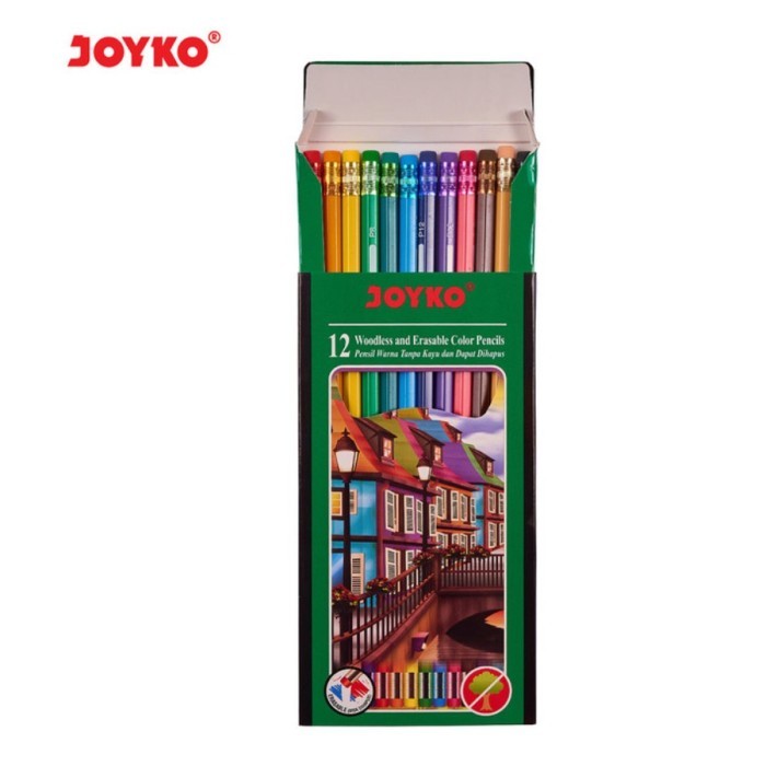 

Joyko Erasable Pensil Warna Panjang 12 Warna Bisa Dihapus Long CP-109