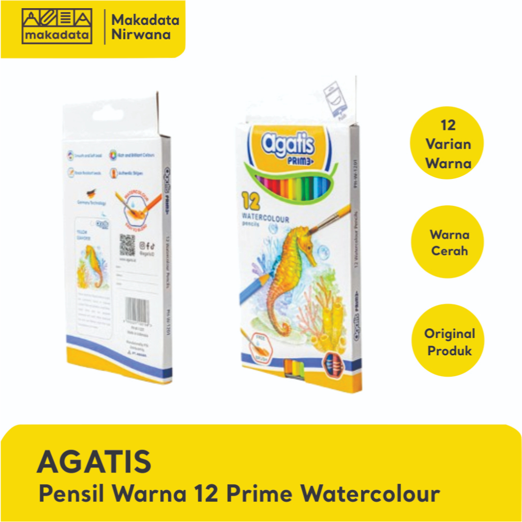 

AGATIS PENSIL/PENCIL WARNA 12 WARNA PRIME WATERCOLOUR