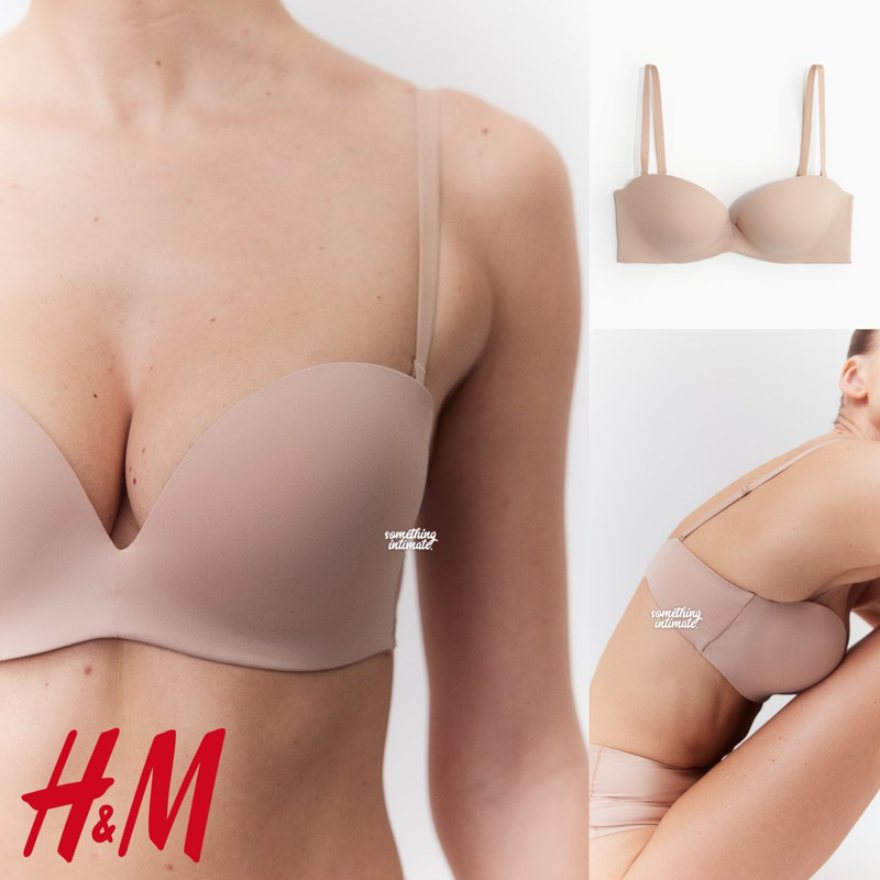 H&M Nude Strapless Bra / Microfiber Strapless Balconette Bra / Bh Tanpa Tali Nude Kemben Cotton Stra