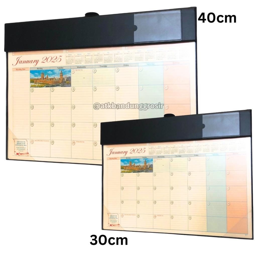 

Agenda Meja Deskmat Ukuran Junior 30 cm Tahun 2025 #1430 Kalender Meja Deskmatt Planner 2025- SHABG
