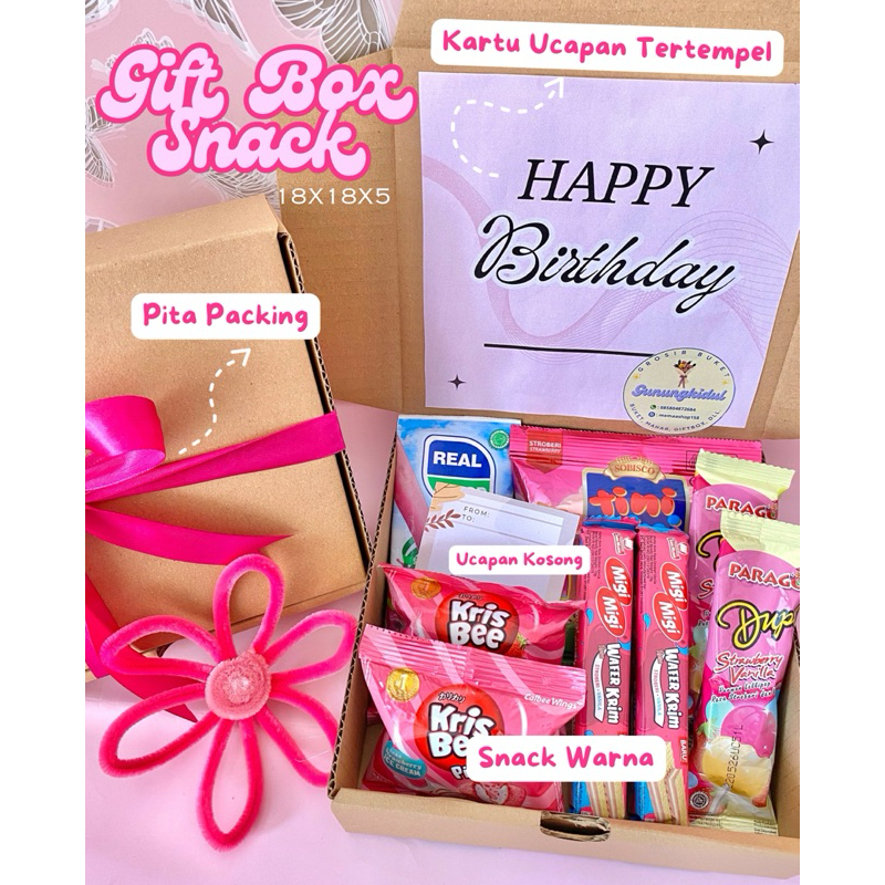 

Giftbox Snack Murah Giftbox Ulangtahun Giftbox Snack Wisuda (LANGSUNG KIRIM TANPA PRE ORDER)