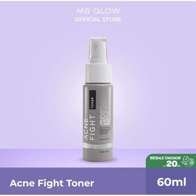 MS GLOW ACNE FIGHT TONER MENGANDUNG 369% MandelicSAM LIYOKacid