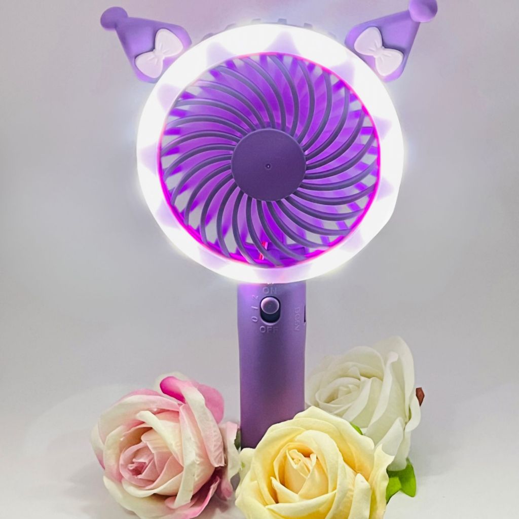 Kipas MiniKipas Angin Mickey Kipas Portable Kipas Baterai Kipas Lampu LED Kipas Charger