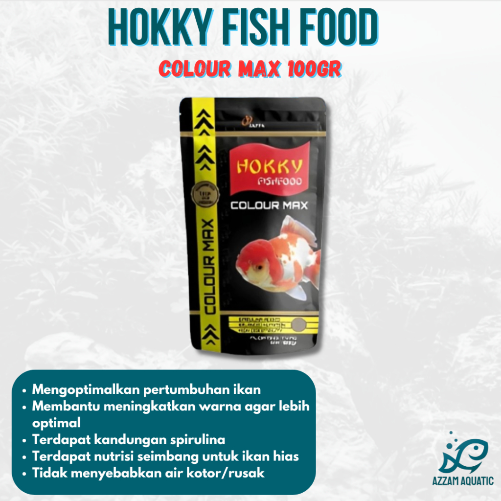 HOKKY Colour Max Pelet Pakan Ikan Koki Koki Goldfish - 100 gram
