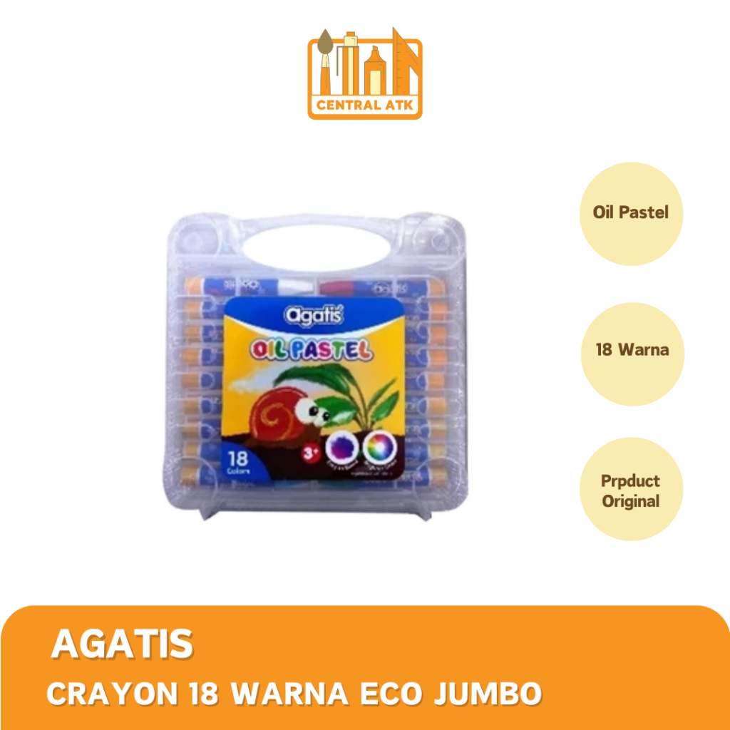 

CRAYON / KRAYON AGATIS ISI 18 WARNA ECO JUMBO (1 PCS)
