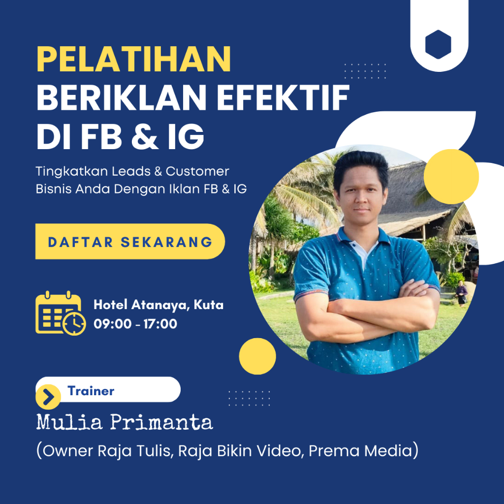 

Pelatihan FB & IG Ads - Mulia Primanta